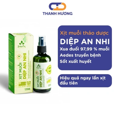 Xịt muỗi Sốt Xuất Huyết Diệp An Nhi cho bé từ 3 tháng - Làm dịu da, chống muỗi, côn trùng, giá chỉ 65.000 VND