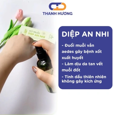 Xịt muỗi Sốt Xuất Huyết Diệp An Nhi cho bé từ 3 tháng - Làm dịu da, chống muỗi, côn trùng, giá chỉ 65.000 VND