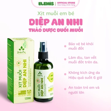 Xịt muỗi Sốt Xuất Huyết Diệp An Nhi: đuổi muỗi Aedes, làm dịu vết đốt, chỉ 112k