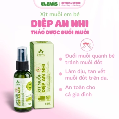 Xịt muỗi Sốt Xuất Huyết Diệp An Nhi: đuổi muỗi Aedes, làm dịu vết đốt, chỉ 112k