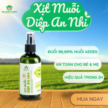 Xịt muỗi thảo dược Diệp An Nhi 50ml/120ml - bảo vệ bé, ngừa muỗi và tan vết đốt, giá ưu đãi 76.000đ