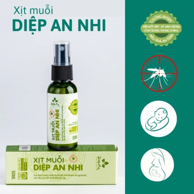 Xịt muỗi thảo dược Diệp An Nhi 50ml/120ml - bảo vệ bé, ngừa muỗi và tan vết đốt, giá ưu đãi 76.000đ 3 Xịt muỗi thảo dược Diệp An Nhi 50ml/120ml - bảo vệ bé, ngừa muỗi và tan vết đốt, giá ưu đãi 76.000đ 3