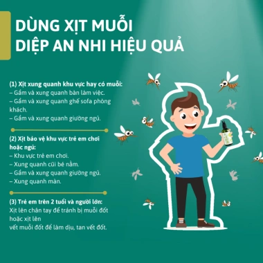 Xịt muỗi thảo dược Diệp An Nhi 50ml/120ml - bảo vệ bé, ngừa muỗi và tan vết đốt, giá ưu đãi 76.000đ