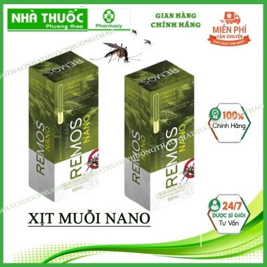 Xịt muỗi tinh dầu REMOS NANO 100ml - Phun sương tiện dụng, xua muỗi hiệu quả, an toàn, giá chỉ 89.000đ