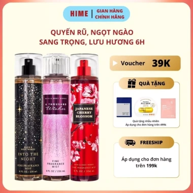 Xịt Thơm Body Bath & Body Works Into The Night 236ml - Quyến Rũ Ngọt Ngào, Sang Trọng, 332.500₫