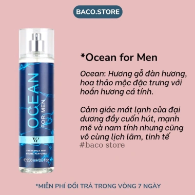 Xịt Thơm Body Mist Nội Địa 236ml - Hương Nước Hoa, Giá Chỉ 65.000 VNĐ