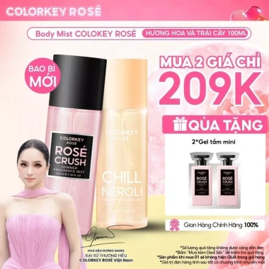 Xịt Thơm Toàn Thân COLORKEY ROSÉ CRUSH 100ml Hương Ngọt Ngào Tươi Mới Giá 179k
