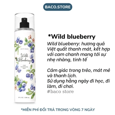 Xịt Thơm Wild Blueberry 236ml - Hương Việt Quất Nhẹ Nhàng, Thanh Lịch, Chỉ 75.000 VND 5