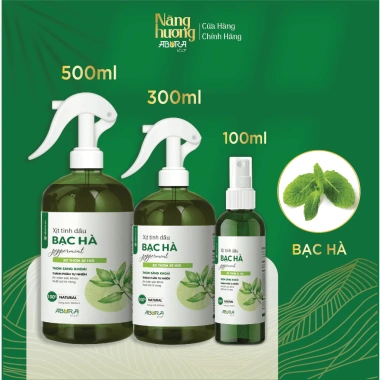 Xịt Tinh Dầu ABURA Vệ Sinh Khử Mùi Khử Khuẩn Xe Ô Tô, Xe Hơi 100ml‑500ml, Chống Say Xe