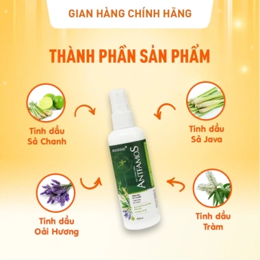 Xịt tinh dầu Antfamos 100ml ngừa muỗi côn trùng hiệu quả, giá 90.000₫ 3