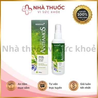 Xịt Tinh Dầu ANTFAMOS Sả Chanh 100ml - Xua Muỗi, Côn Trùng, An Toàn Cho Bé Sơ Sinh