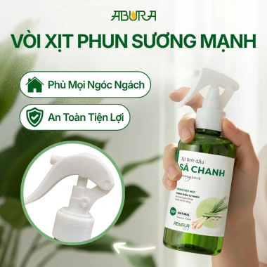 Xịt Tinh Dầu Đuổi Muỗi Sả Chanh ABURA - Xua Kiến Gián, Ngừa Rệp, An Toàn Cho Bé