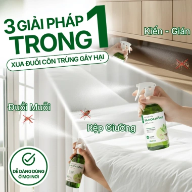 Xịt Tinh Dầu Đuổi Muỗi Sả Chanh ABURA - Xua Kiến Gián, Ngừa Rệp, An Toàn Cho Bé