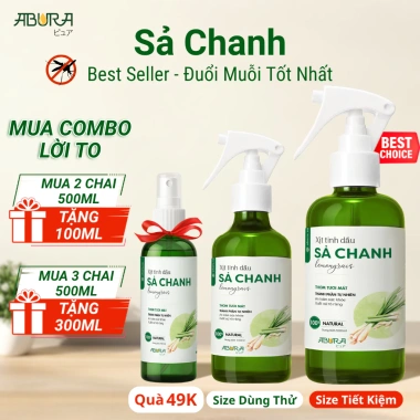 Xịt Tinh Dầu Đuổi Muỗi Sả Chanh ABURA - Xua Kiến Gián, Ngừa Rệp, An Toàn Cho Bé 10 Xịt Tinh Dầu Đuổi Muỗi Sả Chanh ABURA - Xua Kiến Gián, Ngừa Rệp, An Toàn Cho Bé 10