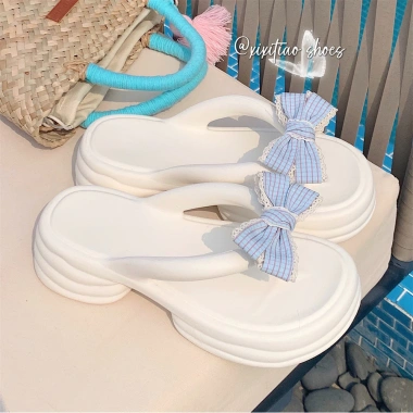 XIXITIAO Flip-Flops Nơ Dễ Thương cho Nữ - Dép Đẹp Mùa Hè, Thích Hợp Đi Biển và Mặc Ngoài Trời