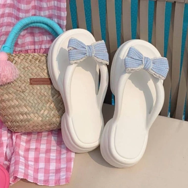 XIXITIAO Flip-Flops Nơ Dễ Thương cho Nữ - Dép Đẹp Mùa Hè, Thích Hợp Đi Biển và Mặc Ngoài Trời