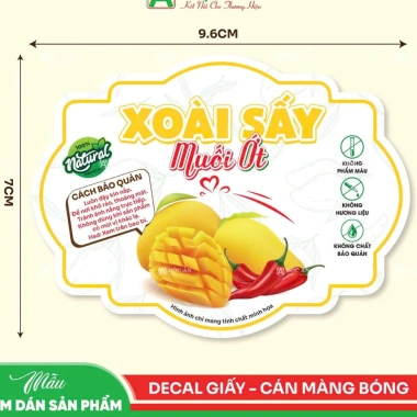 XOÀI SẤY MUỐI ỚT 50 TEM 7x9.6CM - Giá chỉ 49.000₫, giảm mạnh, hương vị cay đậm