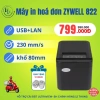 XPRINTER T80L Máy in chốt đơn livestream, in hoá đơn nhiệt 80mm, cắt giấy tự động 9