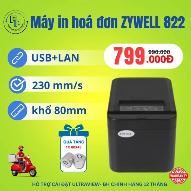 XPRINTER T80L Máy in chốt đơn livestream, in hoá đơn nhiệt 80mm, cắt giấy tự động 9