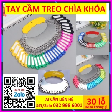 Xtay cầm thẻ chìa khóa 28 lỗ - Móc khóa Key Tag Combo 50, Thẻ nhựa ddcg3 đánh dấu vali - Giá 50.000 VND 2