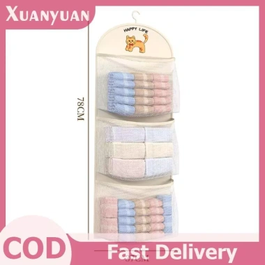 XUAN Túi Lưới 2/3 Lớp Lưu Trữ Dung Tích Lớn - Bảo Quản Quần Áo, Quần Lót, Tất, Thoáng Khí, Có Móc Treo, Giá 40.700₫