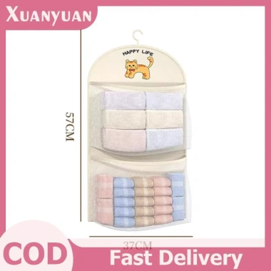 XUAN Túi Lưới 2/3 Lớp Lưu Trữ Dung Tích Lớn - Bảo Quản Quần Áo, Quần Lót, Tất, Thoáng Khí, Có Móc Treo, Giá 40.700₫