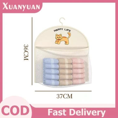 XUAN Túi Lưới 2/3 Lớp Lưu Trữ Dung Tích Lớn - Bảo Quản Quần Áo, Quần Lót, Tất, Thoáng Khí, Có Móc Treo, Giá 40.700₫