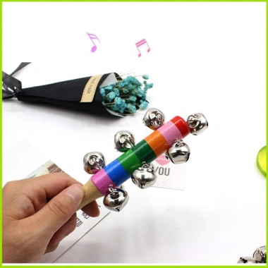 Xúc xắc lục lắc gỗ cầm tay màu cầu vòng – Đồ chơi âm thanh an toàn cho bé sơ sinh, chỉ 17.000₫ 3