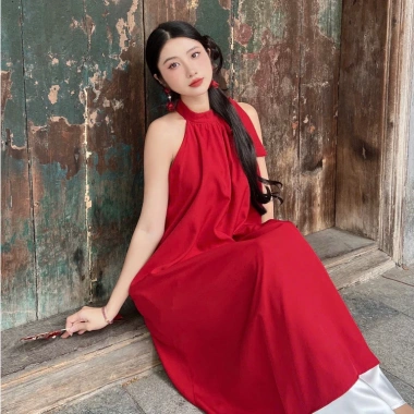 Yếm Đồ Truyền Thống NV567 Cổ Phối Nơ, Quần Phi Lụa Mặc Chụp Hình Trung Thu 2.026 Giá ưu đãi 180.999 VND 7