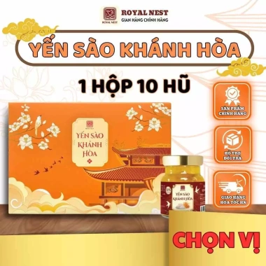 Yến sào Nha Trang Royal Nest - Quà Tết 2.026 hộp 10 hũ 70ml, giá ưu đãi 289.000₫