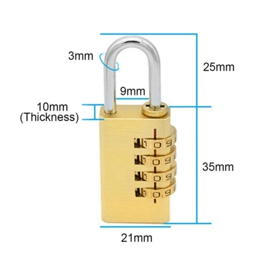 YIYU Khóa Mini 4 Chữ Số Chất Lượng Cao Mật Khẩu cho Vali Phòng Du Lịch Cooper 2
