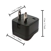 YUDESHUI Bộ chuyển đổi phích cắm điện đa chức năng 10A Mỹ – Ổ cắm sạc AC di động 2.024 250V, an toàn, tiện lợi 2