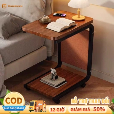 YUNDUN Bàn Trà Cafe Di Động Phòng Khách - Kệ Gỗ Mini, Bàn Đầu Giường + Túi Đựng Sách, Giá 129k (giảm 28k) - Thiết kế tiện dụng, đẹp mắt