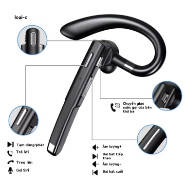 YYK520 Bluetooth Tai Nghe Hủy Tiếng Ồn, Thể Thao Over‑Ear, Màn Hình Số – 275k 3
