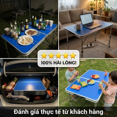 ZEN Bàn gấp dã ngoại đa năng khung thép – Di động cho gia đình, chợ đêm, sự kiện – 309.000₫ 3