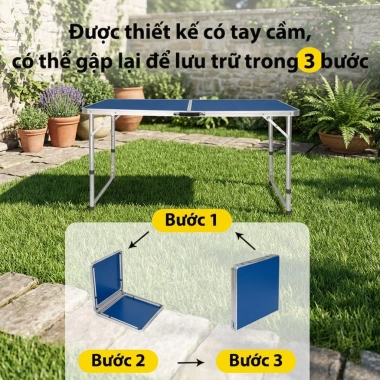 ZEN Bàn gấp dã ngoại đa năng khung thép – Di động cho gia đình, chợ đêm, sự kiện – 309.000₫ 4