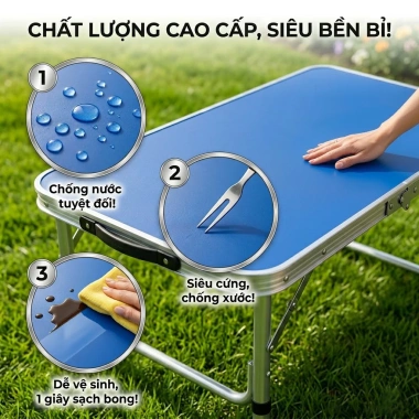 ZEN Bàn gấp dã ngoại đa năng khung thép – Di động cho gia đình, chợ đêm, sự kiện – 309.000₫ 7
