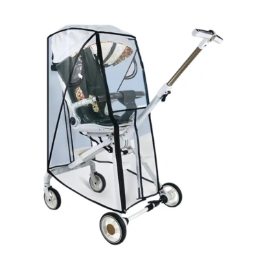 ZENITTHGEM Vỏ mưa trong suốt xe đẩy em bé - phụ kiện chống gió, chống nước, phù hợp du lịch Pram