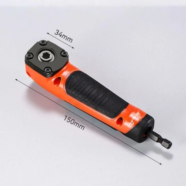 ZGECB Bộ chuyển đổi khoan 90° 1/4 Inch – Tay cầm chống trượt, mô-men cao, hex, kèm mũi khoan & giá đỡ ổ cắm 2