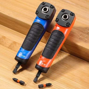 ZGECB Bộ chuyển đổi khoan 90° 1/4 Inch – Tay cầm chống trượt, mô-men cao, hex, kèm mũi khoan & giá đỡ ổ cắm 3