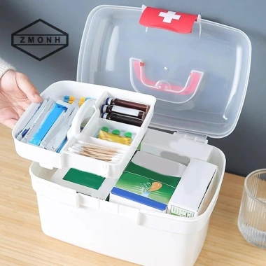 ZMONH Hộp Bảo Quản Thuốc Di Động Tích Lớn Bộ Gia Đình, Sơ Cứu, Du Lịch Khẩn Cấp 3