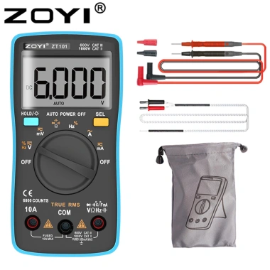 ZT-101 Máy đo vạn năng kỹ thuật số cầm tay, chống cháy tự động, độ chính xác cao, vôn kế đo dòng điện, ba chức năng 5 ZT-101 Máy đo vạn năng kỹ thuật số cầm tay, chống cháy tự động, độ chính xác cao, vôn kế đo dòng điện, ba chức năng 5