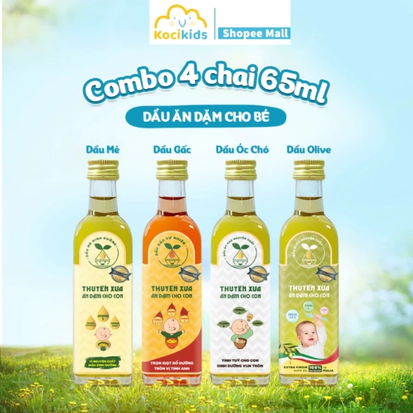 Bất ngờ khi dầu ăn dặm hỗn hợp với mè, gấc, óc chó và olive giúp bé ăn rau xanh hơn - Ảnh 1