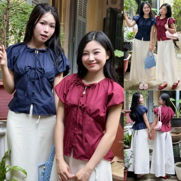 Áo sơ mi bồng cúc ôm eo mang lại vẻ duyên dáng nhưng lại gây bất ngờ trong những buổi họp dài - Ảnh 1