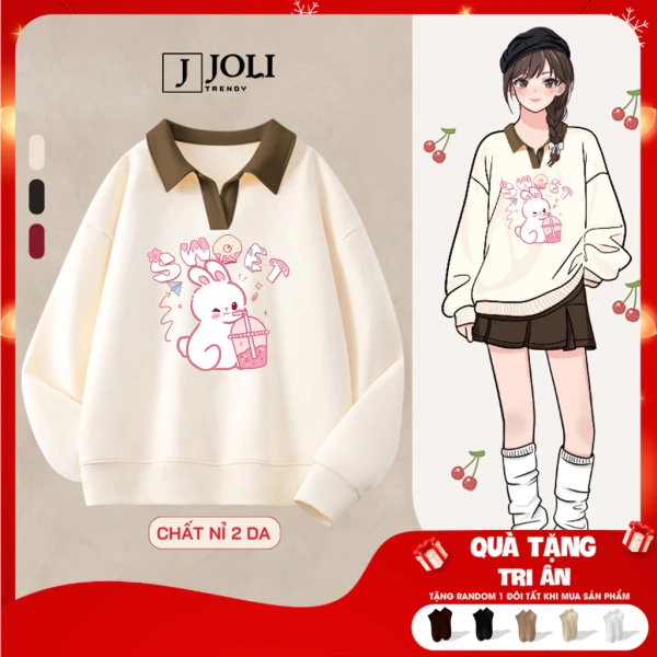 Đối với những ai đang tìm kiếm một chiếc áo sweater nỉ 2 lớp với thiết kế rộng rãi, túi ẩn kín tiện lợi nhưng không quá cồng kềnh khi gấp, Áo Sweater Cổ V Chất Nỉ 2 Da BST23 Swoet By JOLI là một lựa chọn đáng cân nhắc. (Ảnh 4) Đối với những ai đang tìm kiếm một chiếc áo sweater nỉ 2 lớp với thiết kế rộng rãi, túi ẩn kín tiện lợi nhưng không quá cồng kềnh khi gấp, Áo Sweater Cổ V Chất Nỉ 2 Da BST23 Swoet By JOLI là một lựa chọn đáng cân nhắc. (Ảnh 4)