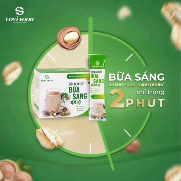 Một trong những sản phẩm đang nhận được nhiều phản hồi tích cực trên thị trường là Bột ngũ cốc LoviFood hộp 360 g. (Ảnh 5) Một trong những sản phẩm đang nhận được nhiều phản hồi tích cực trên thị trường là Bột ngũ cốc LoviFood hộp 360 g. (Ảnh 5)