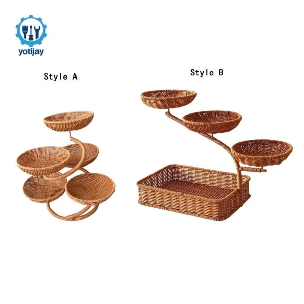 Giỏ đa tầng mini trên bàn cà phê giúp sắp xếp thực phẩm, nhưng lại gây cản trở khi di chuyển đồ nhẹ - Ảnh 1