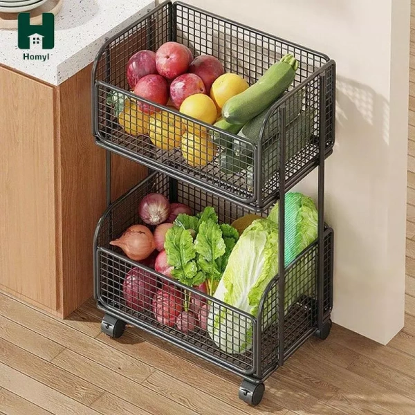Giỏ đựng thực phẩm Homyl là một giải pháp hiện đại, kết hợp khung sắt chắc chắn, dây lưới thép dày, và bánh xe cao su giảm tiếng ồn. (Ảnh 4) Giỏ đựng thực phẩm Homyl là một giải pháp hiện đại, kết hợp khung sắt chắc chắn, dây lưới thép dày, và bánh xe cao su giảm tiếng ồn. (Ảnh 4)