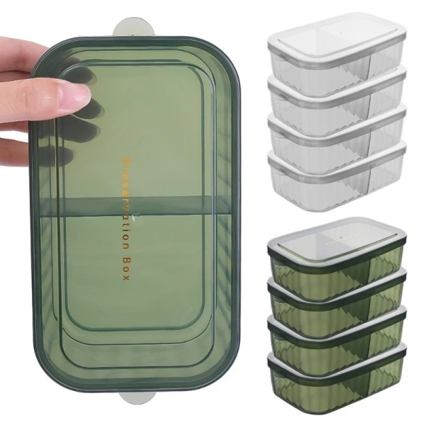 Hộp bảo quản thực phẩm trong suốt với khả năng chống ẩm chính là lý do rau xanh vẫn tươi suốt tuần lễ. - Ảnh 1