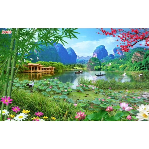Những khoảnh khắc bất ngờ khi một bức tranh 5D biến góc phòng thành hồ sen yên tĩnh - Ảnh 3
